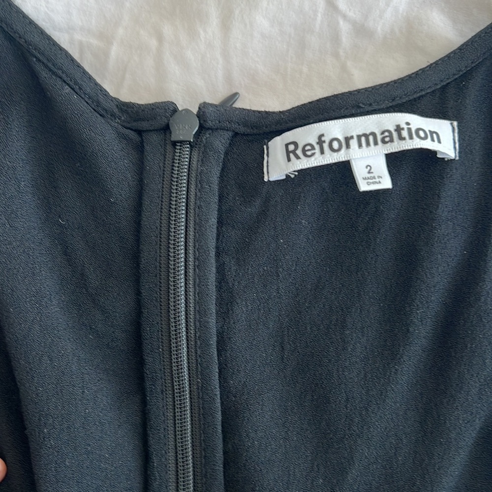 Reformation Noha Black Mini Slip Tank Dress - Picture 3 of 4